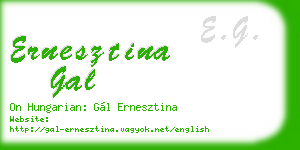 ernesztina gal business card