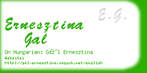 ernesztina gal business card